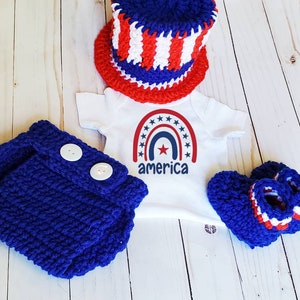 4th of july newborn boy outfits