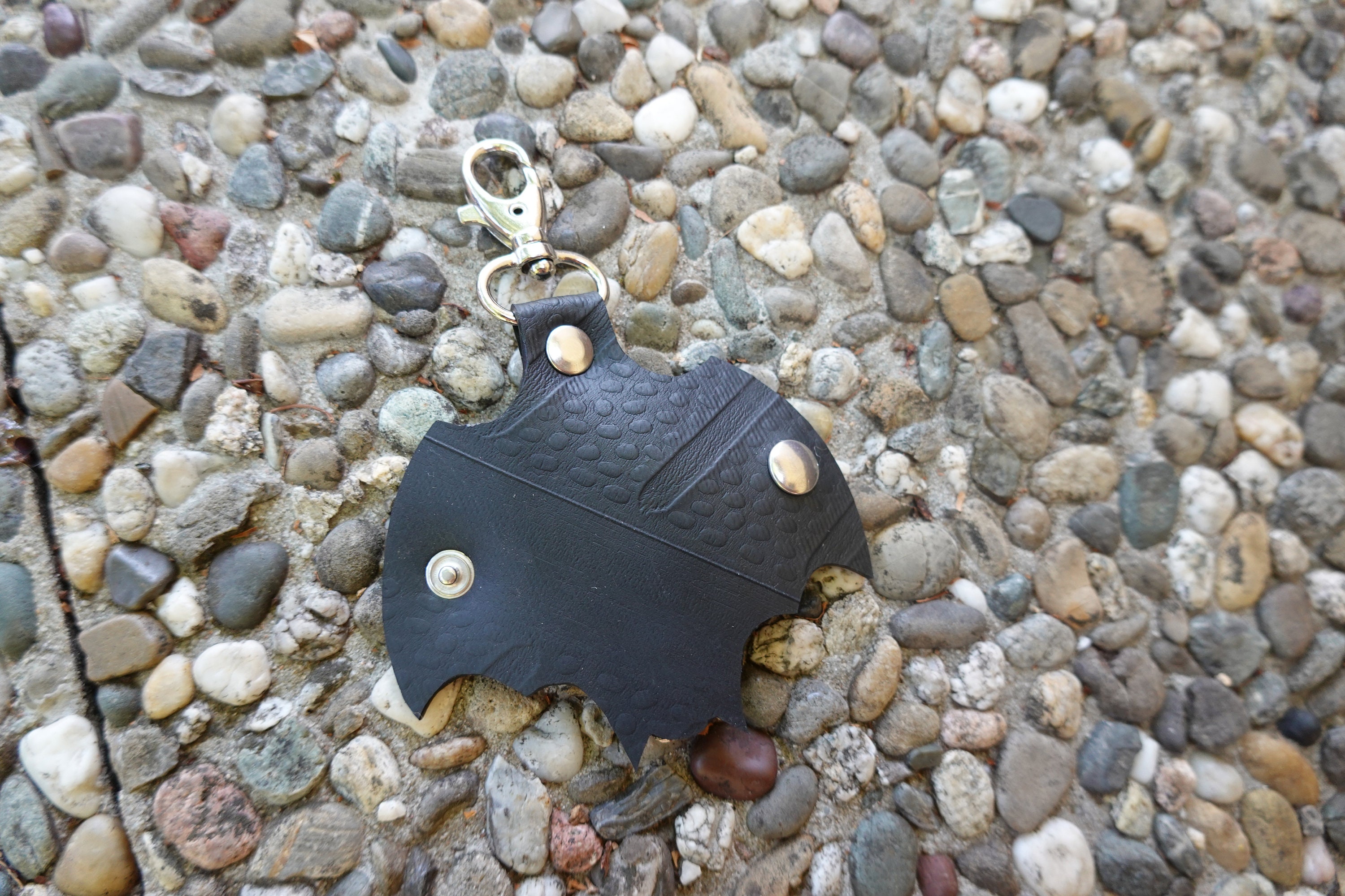 Keychain Inner Tube Bat Keychain Made From Upcycled Tractor Inner Tube With Carabiner and ...