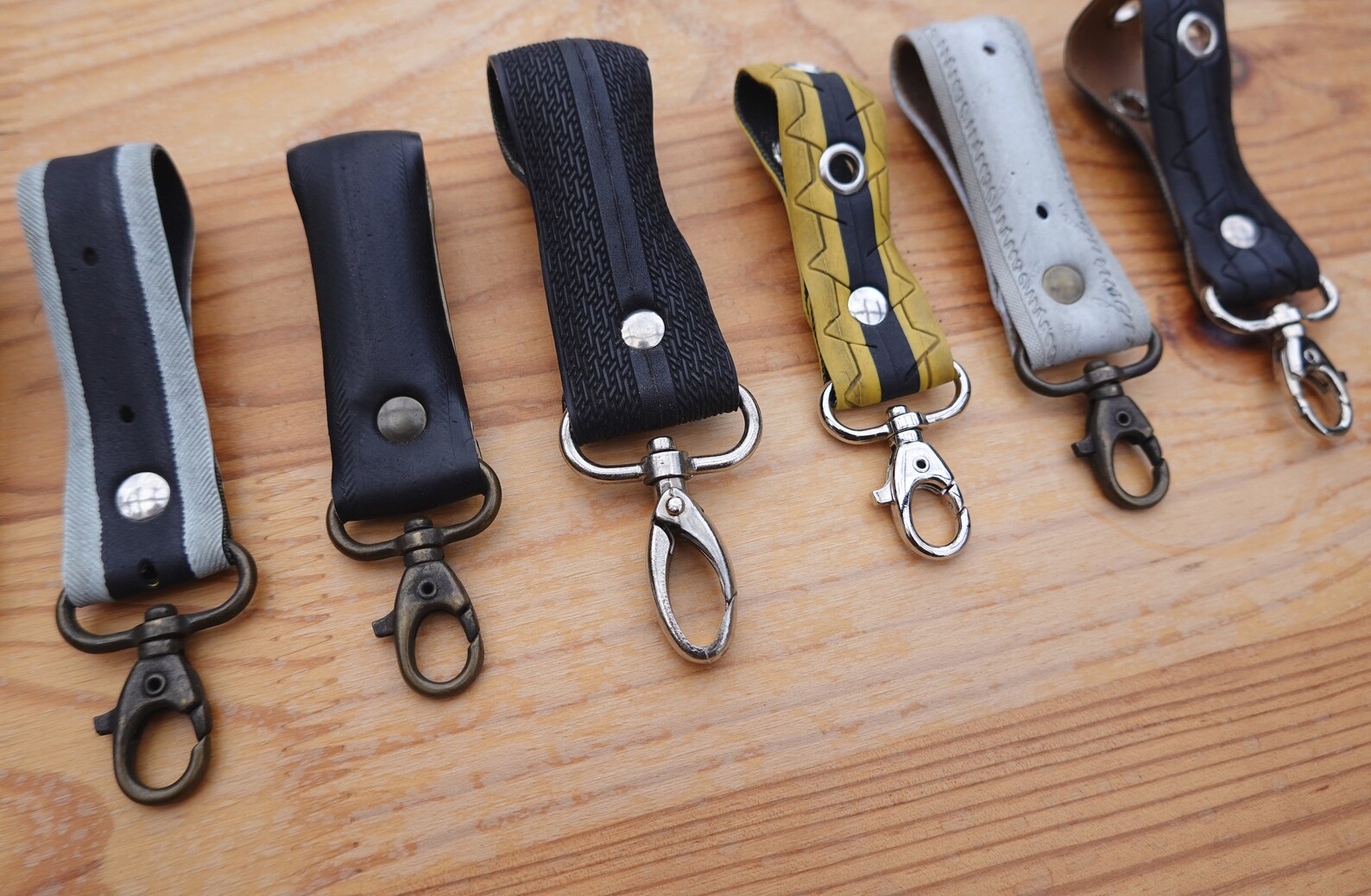 Belt Keychains Made From Recycled Bike Tires Etsy