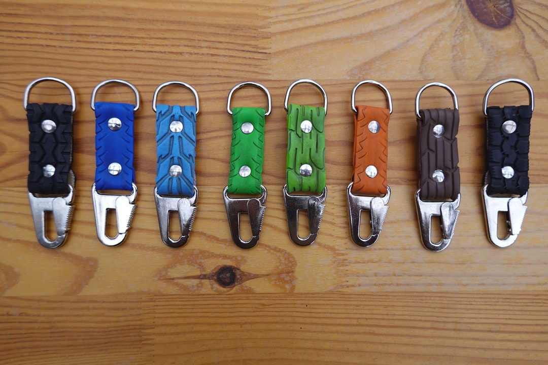 Keychains Made From Recycled Bike Tires Etsy