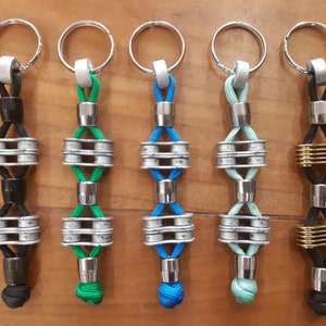 Porte-clés Paracord, 6 Pcs Porte-clés Exquis et durable Tressé Lanyard Ring  Hook Clip pour la randonnée Voyage