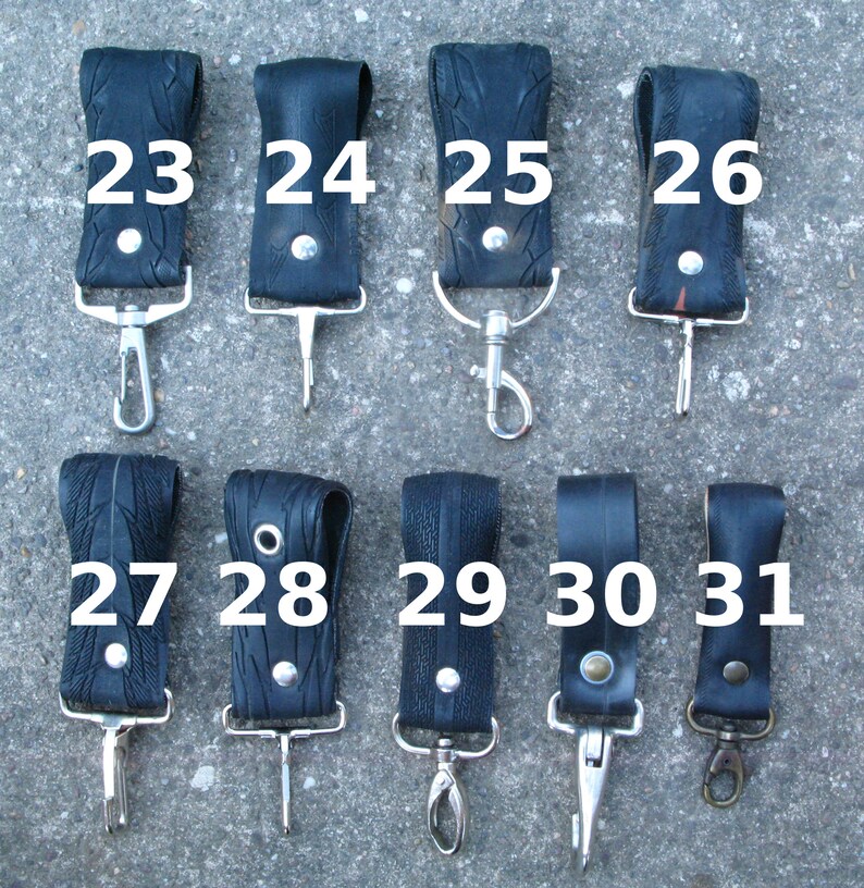 Belt Keychains Made From Recycled Bike Tires Etsy