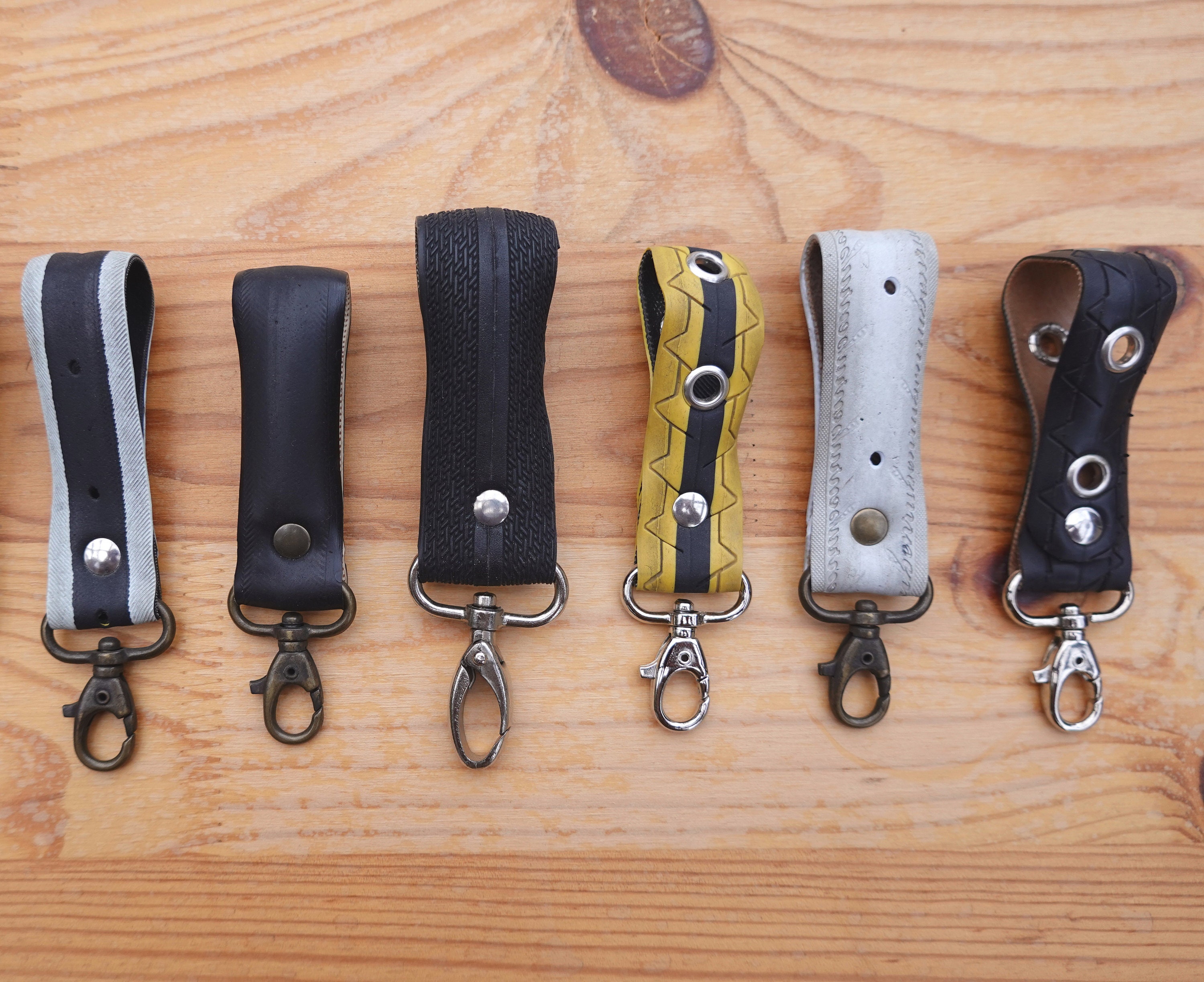 Belt Keychains Made From Recycled Bike Tires Etsy