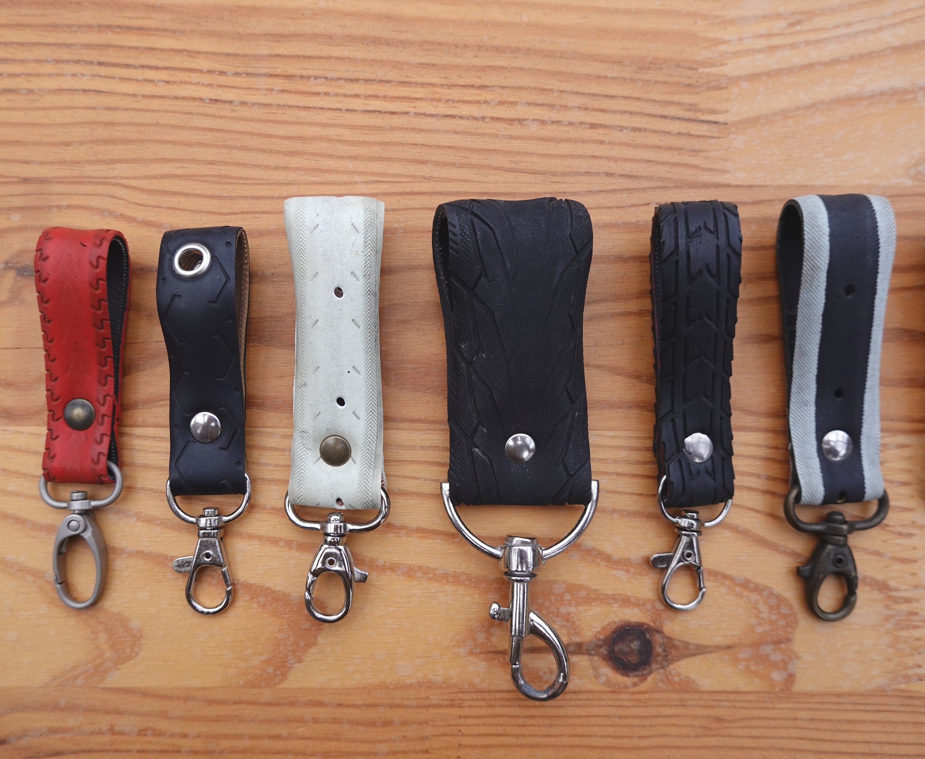 Belt Keychains Made From Recycled Bike Tires Etsy