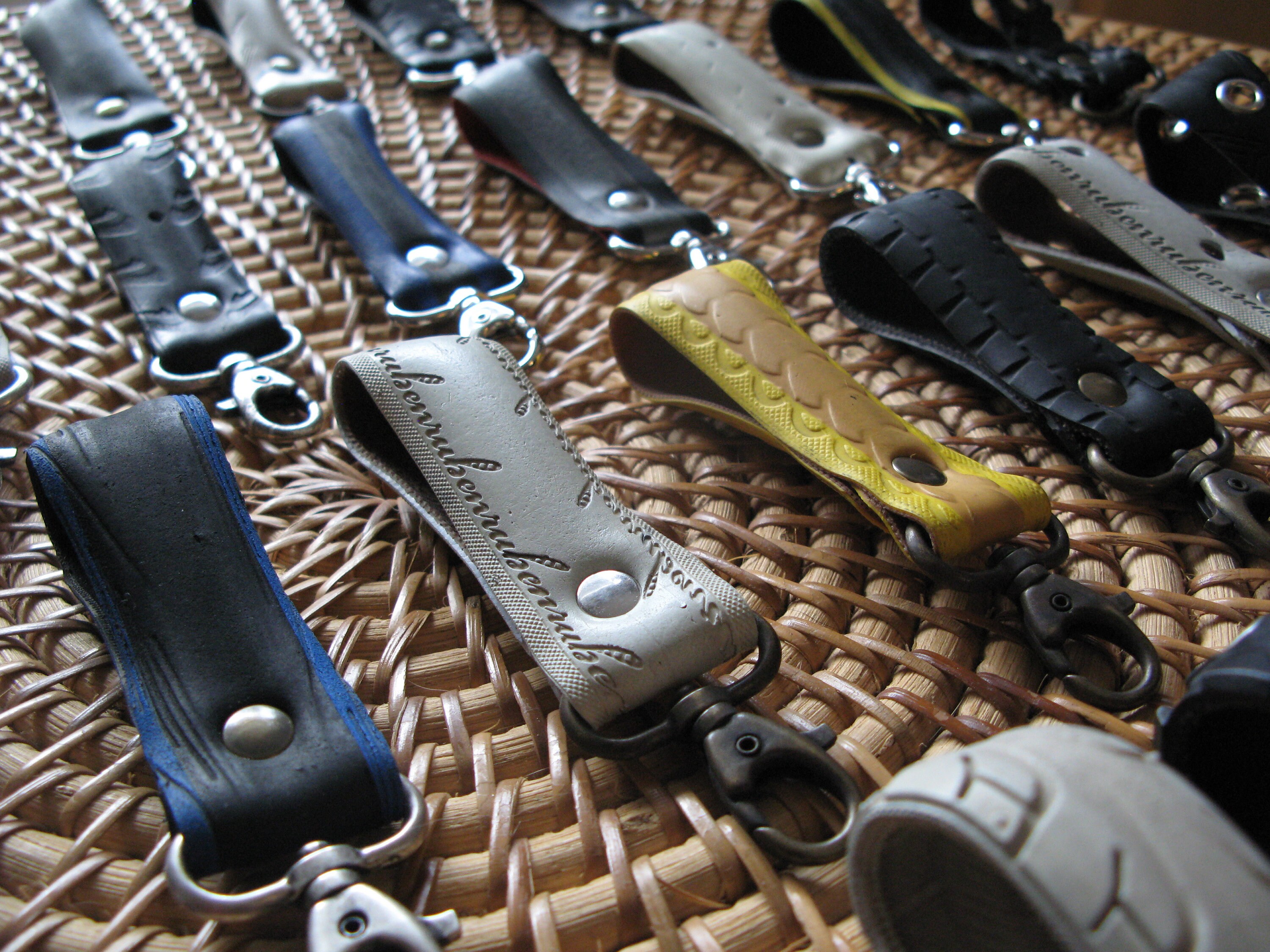 Belt keychains made from recycled bike tires Etsy