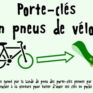 Porte-clés en pneu de vélo