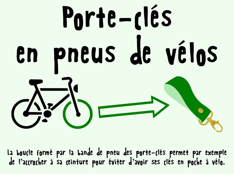 Porte-clés en pneu de vélo