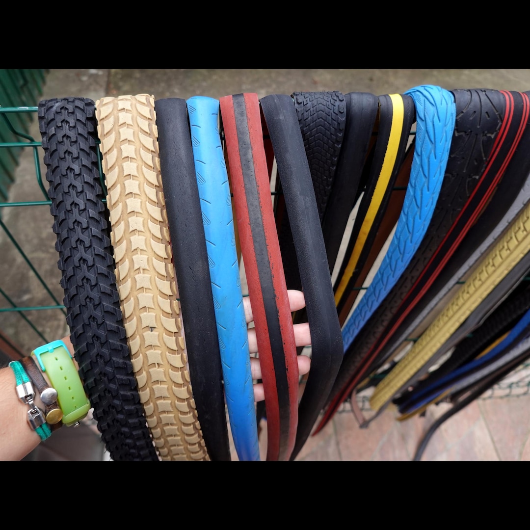Upcycled Straps : Carefully Washed and Cut Bicycle Tire Strips – for ...
