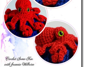 Amigurumi Mini / Patrón de ganchillo de juguete de pulpo pequeño