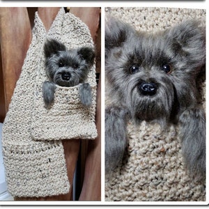 My Molly Dog with Pockets Crochet Scarf