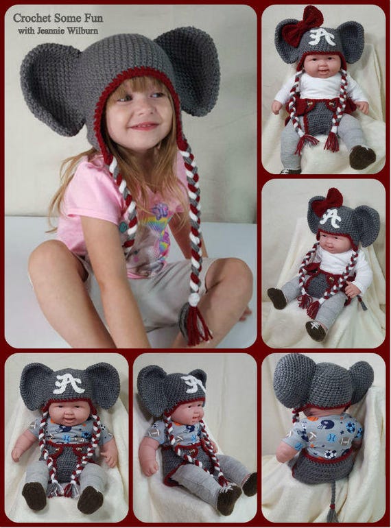 Alabama Roll Tide Football Elephant Hat 