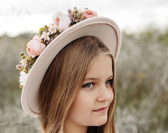 Girl Flower crown hat, Flower Crown Wedding girl, girl rose crown, Floral Crown For Wedding, Rose flower Hat, Wedding Hair Wreath