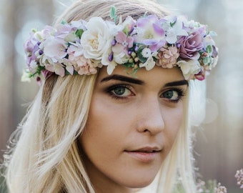 Flower Headband Wedding Etsy