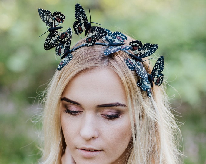 Monarch Butterfly Headband, Fascinator Hatinator, Bohemian Festival