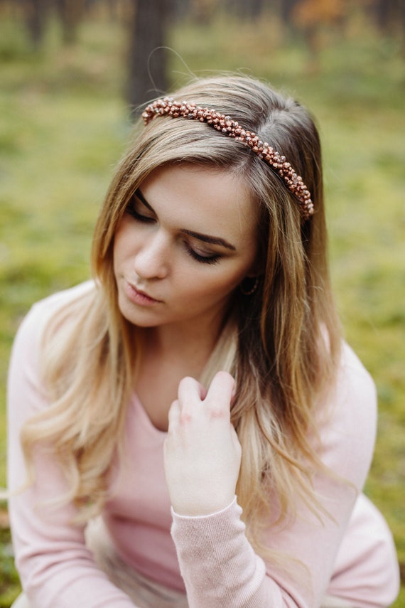 Wedding Western Party Holiday Hair Accessories Crown Headdress Handmade 8 Western Style Vintage Handmade Laurel Olive Gold Hair Hoop  main image 3