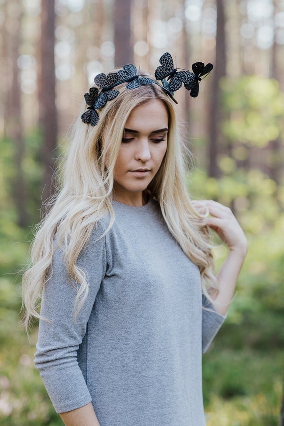 Butterfly Headband, Monarch Butterfly Headpiece, Bohemian  display picture 2