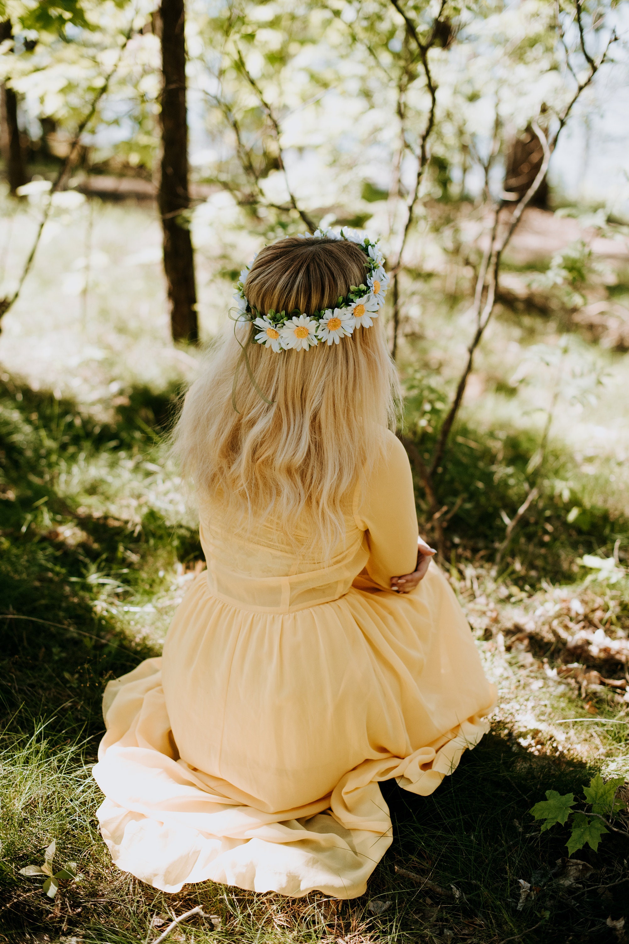 Leuchtende Gänseblümchen-Blumenkrone - Mädchen-Kopfband Für Festival, Hochzeit, Sommer-Party