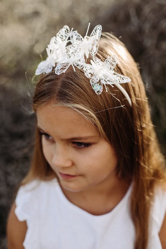Butterfly Headband Set/Festival Crown & Clips Amazon.com : Clataly LED Butterfly Headband Luminous  main image 4
