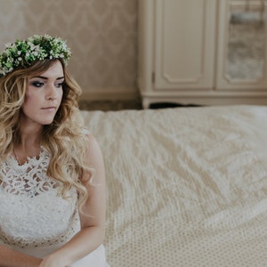 Romantic flower crown, Flower wreath, Bridal headpiece, Woodland wreath, Boho Flower headband, Greenery crown, Boho crown, Meadow crown image 5