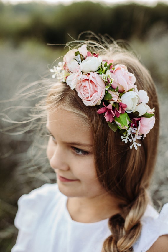 Blush Pink Headpiece, Girl Flower Headband, Pink Flower  display picture 1