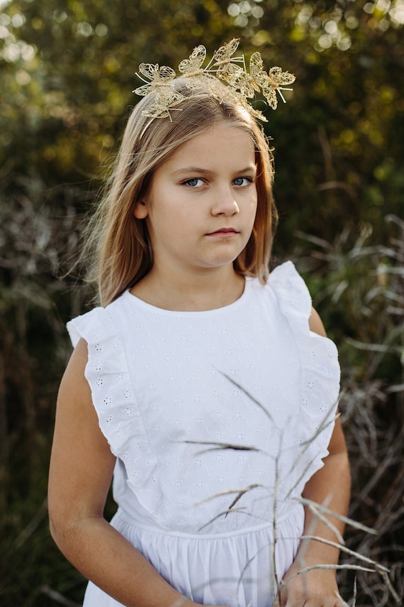 Silver Monarch Butterfly Headband, Silver Butterfly Headband  display picture 1