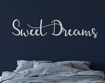 Sweet Dreams, Vinyl Wall Decal, Bedroom Wall Decal, Vinyl Lettering , Vinyl Stickers
