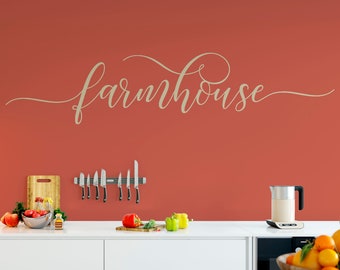 Farmhouse, Vinyl Wall Decal, Custom Quote Wall Decal, Vinyl Lettering , Vinyl Sticker