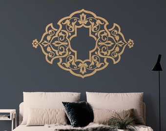 Vintage Baroque Ornament, Retro Decorative, Antique Design Decor Vinyl Wall Art Decal ABMCN1