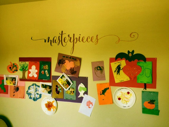 Masterpieces Vinyl Wall Decal, Wall Words Vinyl Decal, Vinyl Lettering , Vinyl Sticker