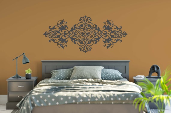 Vintage Baroque Ornament, Retro Decorative, Antique Design Decor Vinyl Wall Art Decal