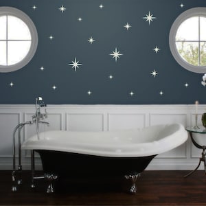 Retro Starburst Vinyl Wall Decals, Confetti Stars - Nursery Decor ABST1- Sparkle Star Decals