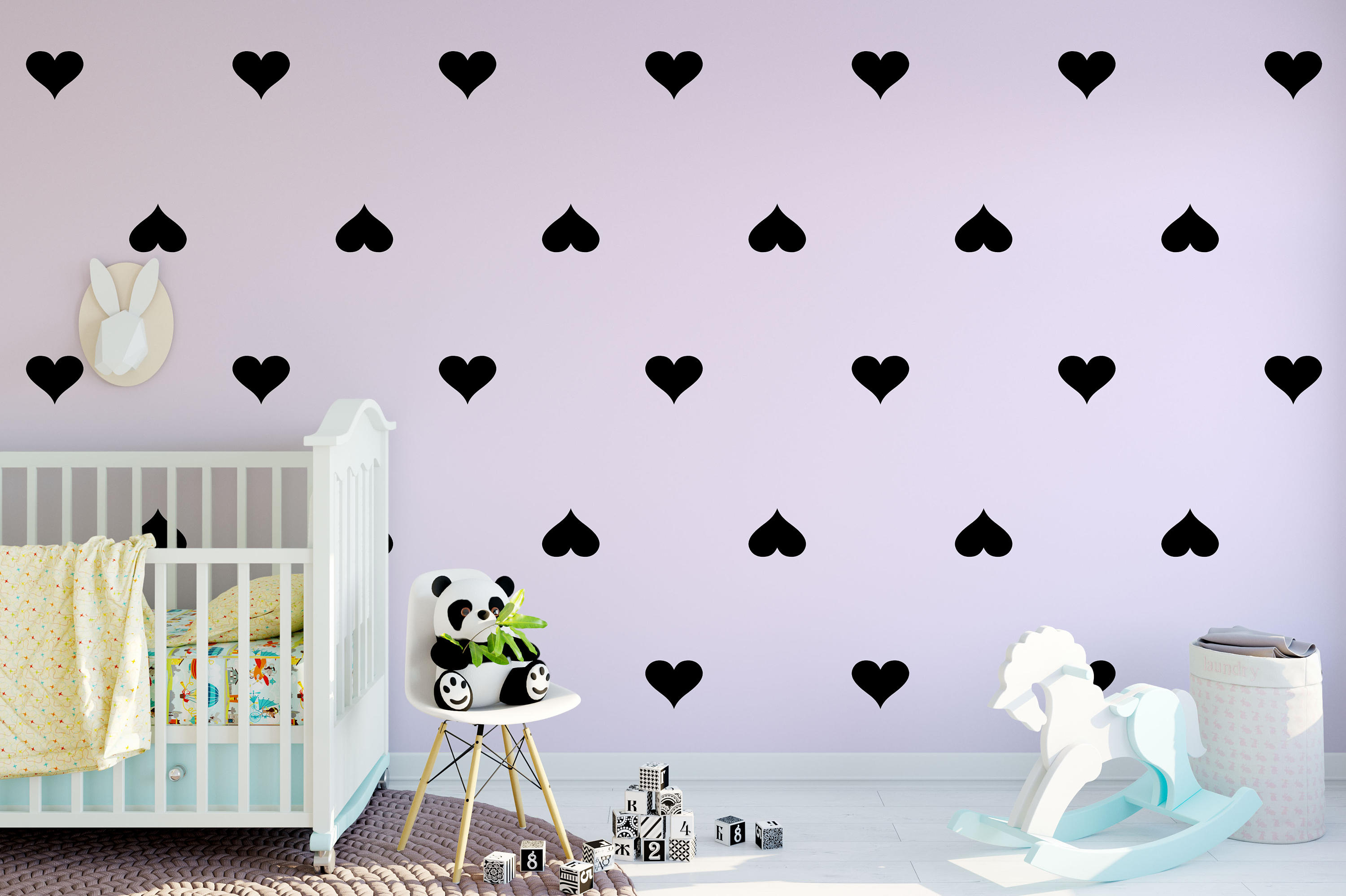 Heart Decal, Gold Heart Decals, Heart Wall Decals, Gold Wall Decal