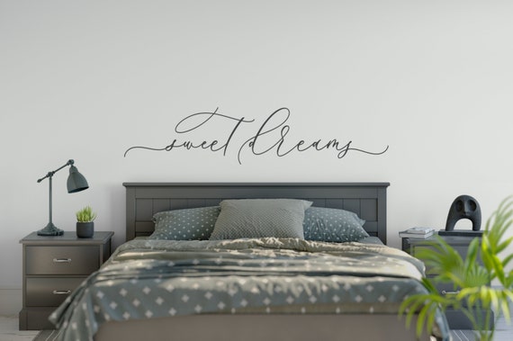 Sweet Dreams Wall Decal, Bedroom Vinyl Decal - ABSD2