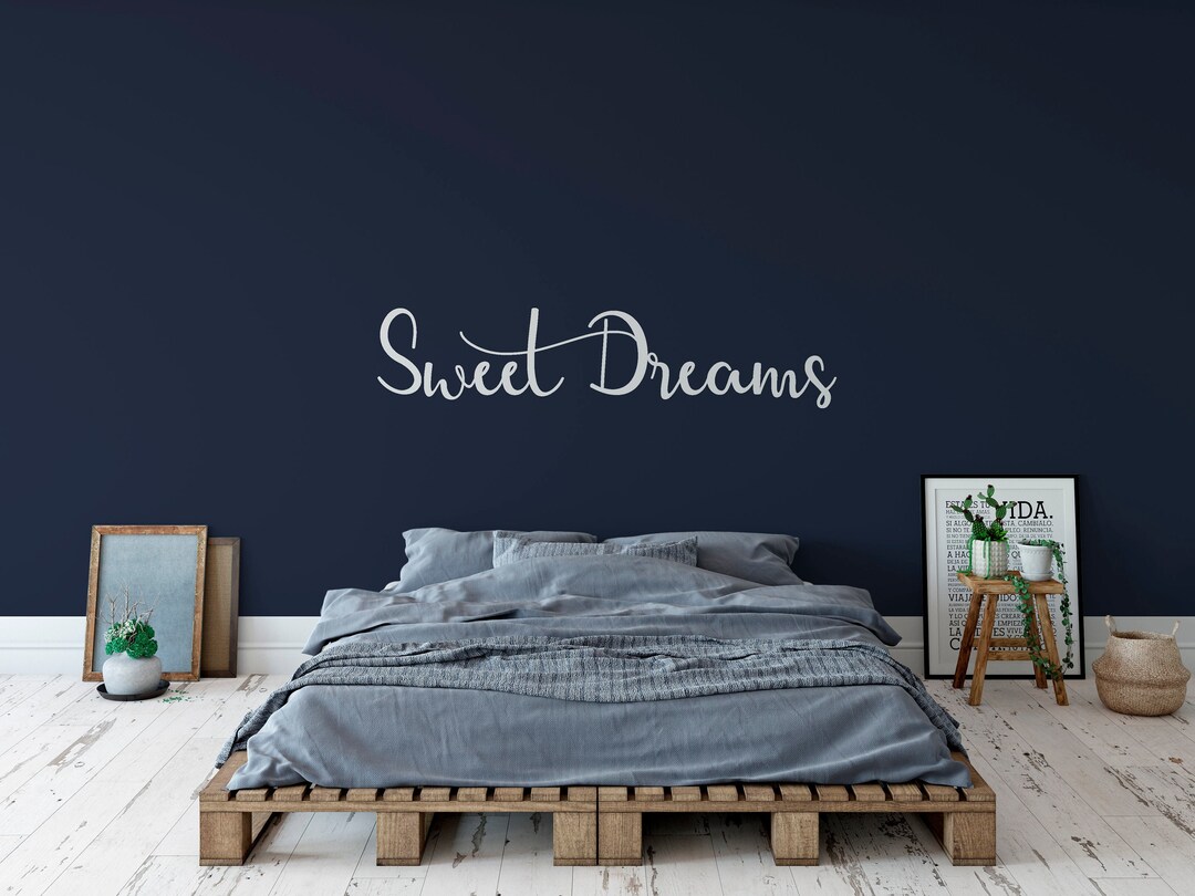 Sweet Dreams, Vinyl Wall Decal, Bedroom Wall Decal, Vinyl Lettering