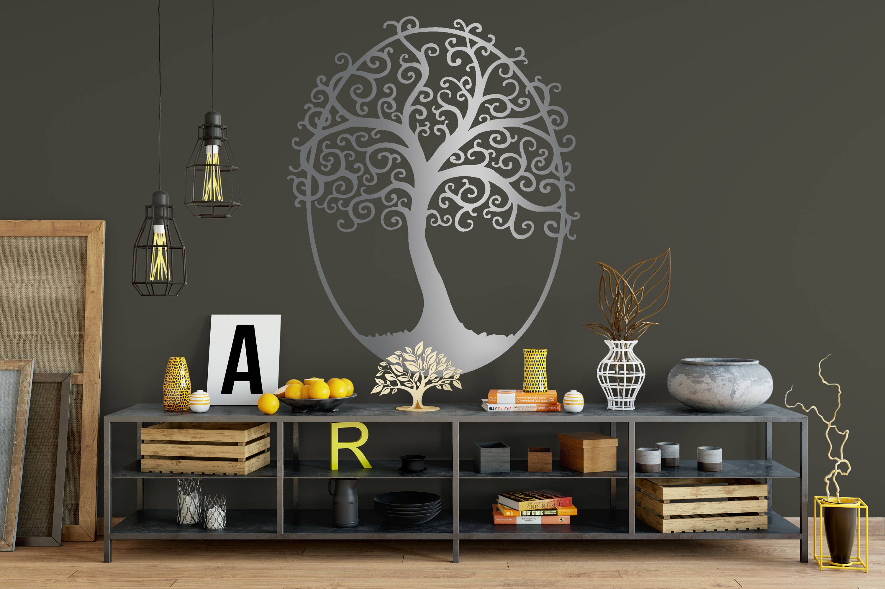 Arbre de vie décoration murale salle Decor vinyle mural Etsy