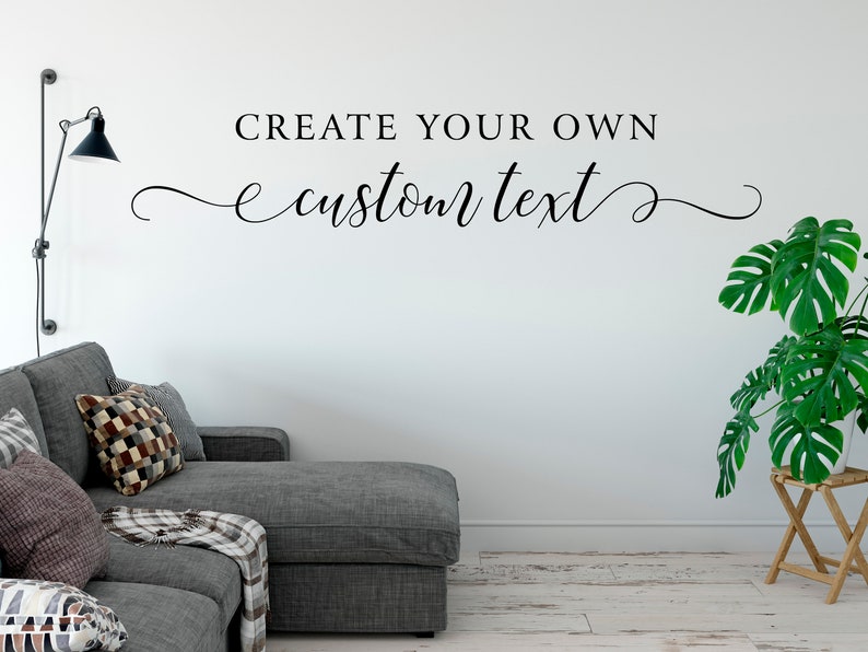 Create Your Own Wall Decal Words Lettering Vinyl Wall Decal Etsy