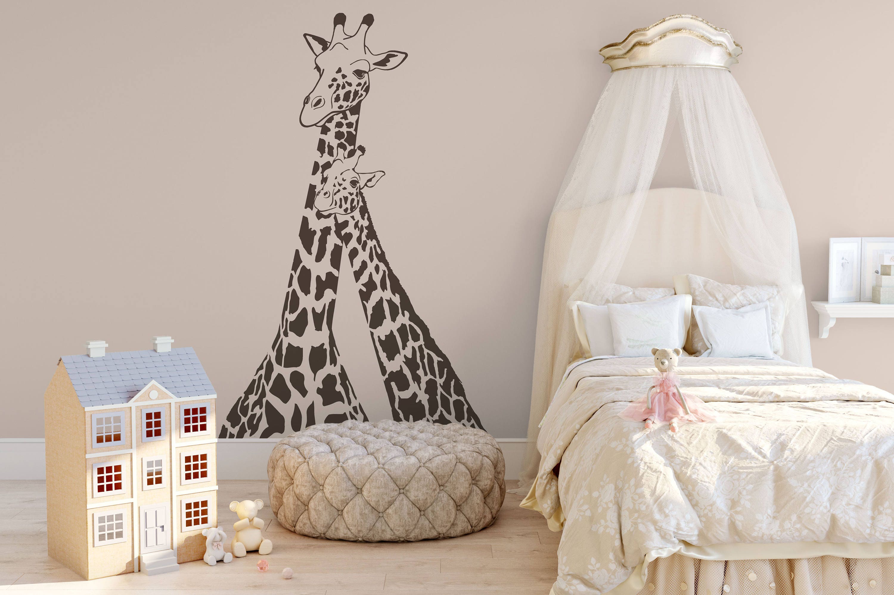Giraffe Wall decal, Giraffe Family Decor, Giraffe Wall Art, Giraffe