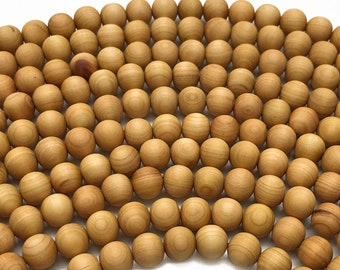 8mm Cedar Wood Beads, Round Beads, Wholesale Beads