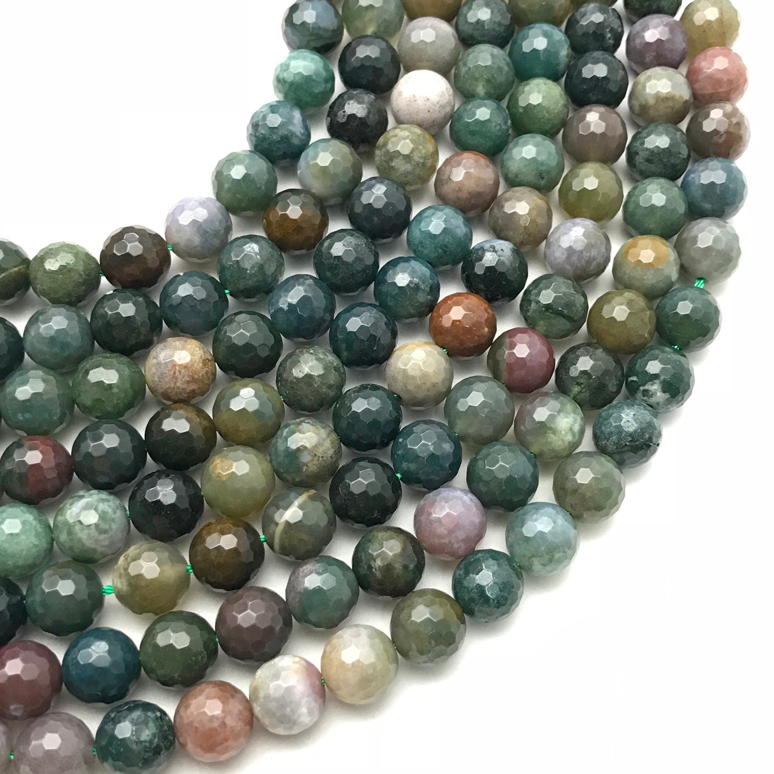 10mm Faceted Indian Agate Beads Gemstone Beads Wholesale | Etsy