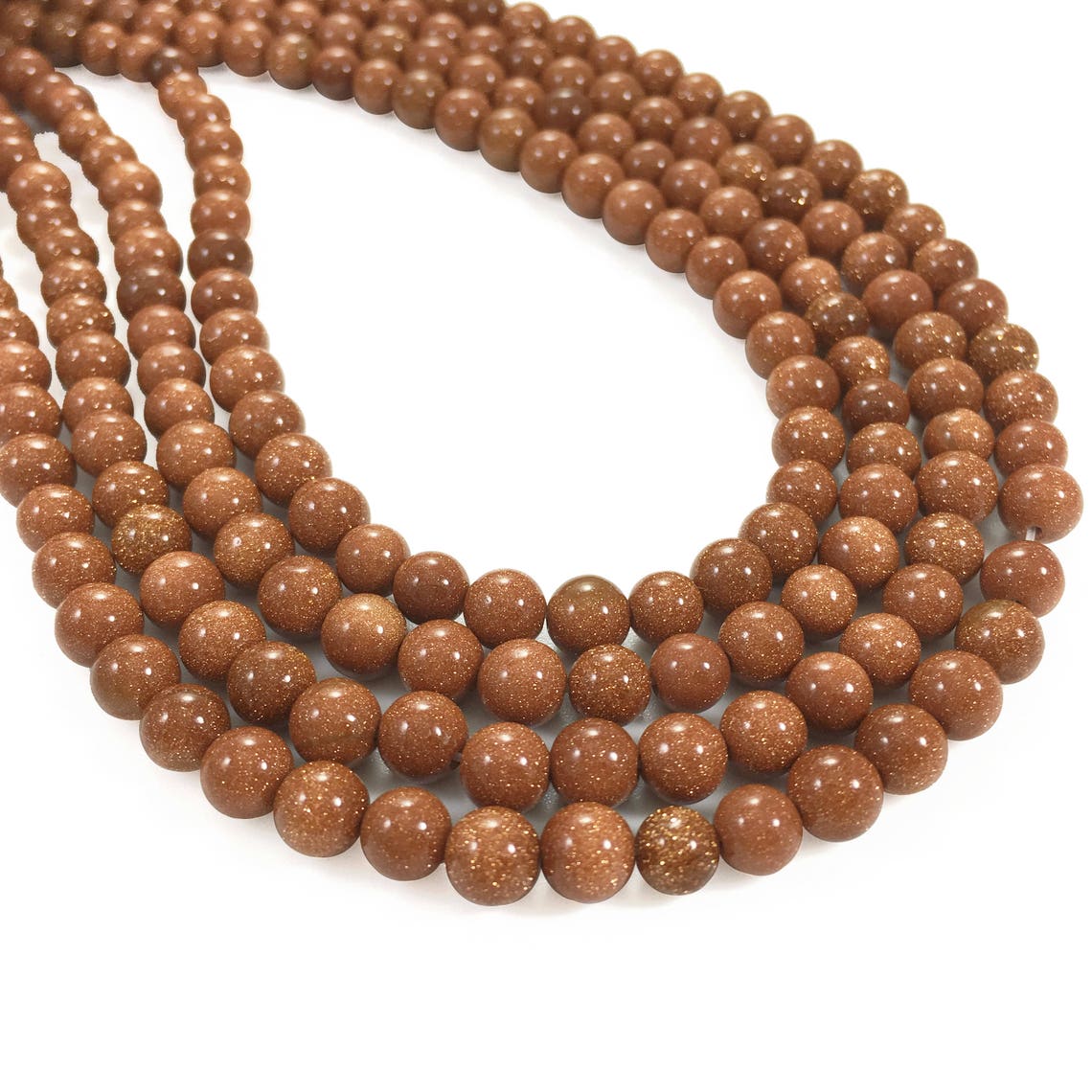 6mm Gold Sandstone Beads Round Goldstone Beads Wholesale Etsy