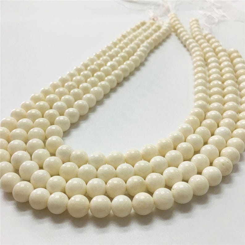 7.5mm White Coral Beads Round Gemstone Beads Wholesale Beads Etsy