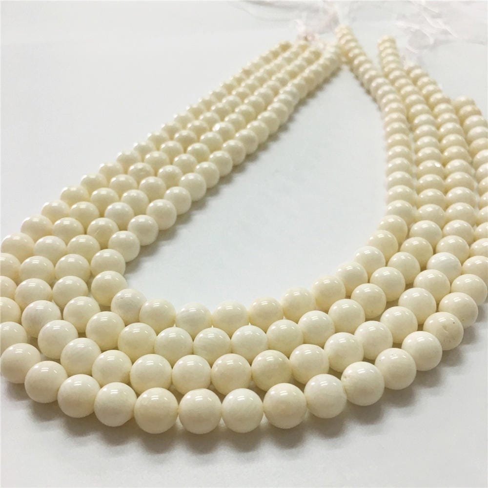 7.5mm White Coral Beads Round Gemstone Beads Wholesale Beads Etsy