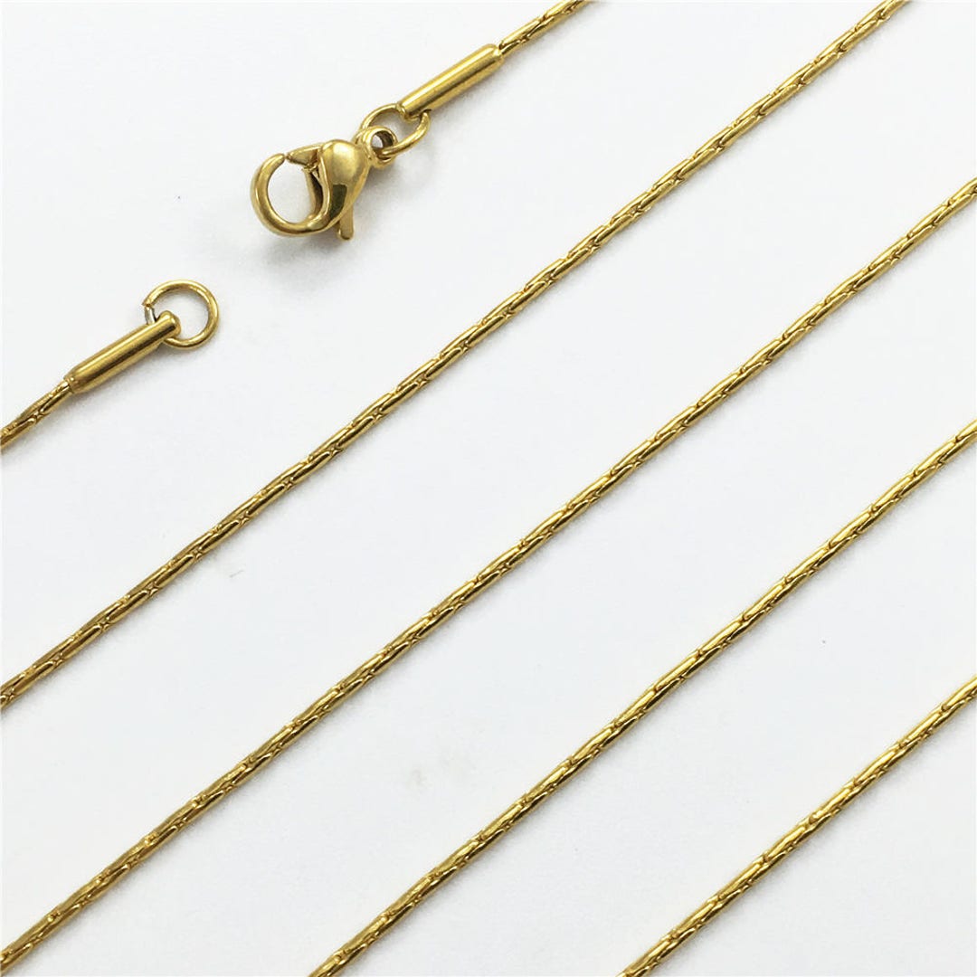5pcs Gold Plated Stainless Steel Chain Stainless Necklaces Etsy