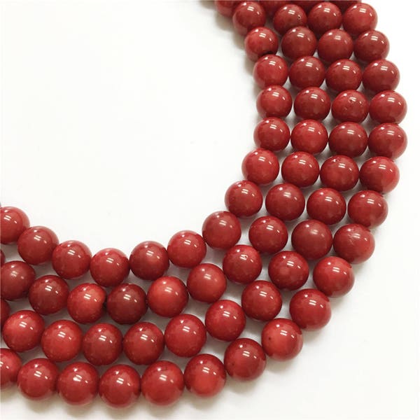Red Coral Beads Etsy