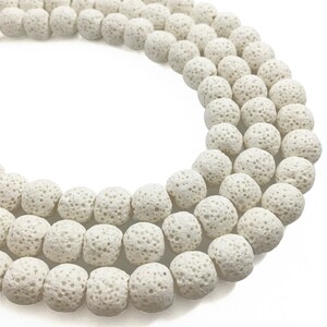 Gemstone Beads Natural White Lava Beads Jewelry Making 26mm Coin Shape Lava Beads 20mm