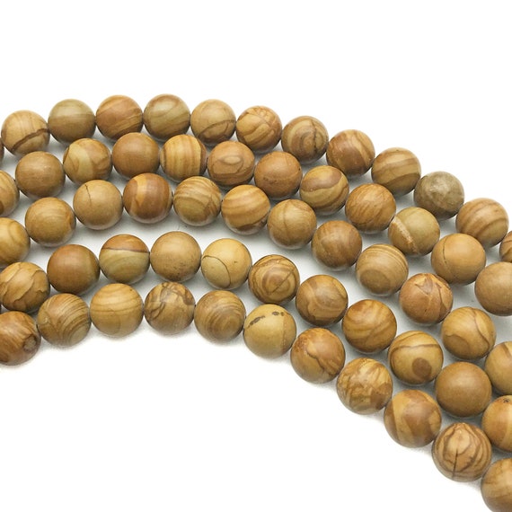 6mm Wood Grain Jasper Beads Round Gemstone Beads Wholesale Etsy