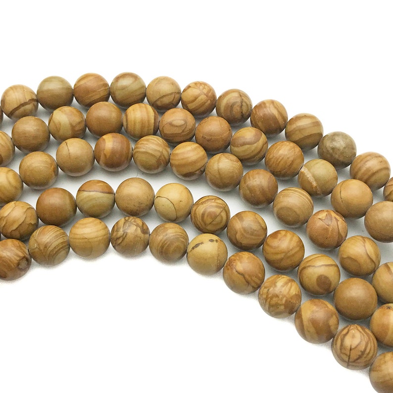 6mm Wood Grain Jasper Beads Round Gemstone Beads Wholesale Etsy