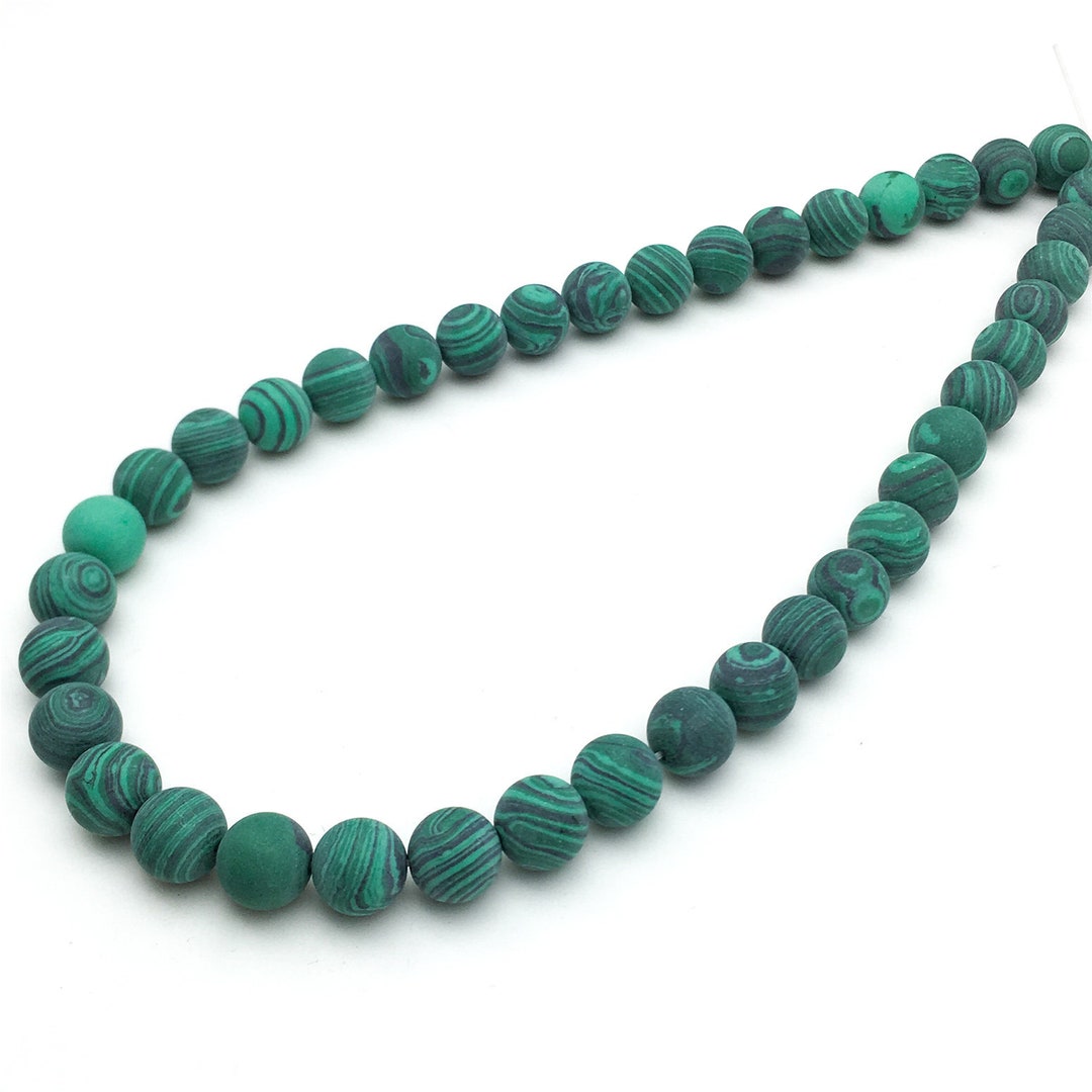 12mm Matte Malachite Beads, Round Gemstone Beads, Wholesale Beads Etsy