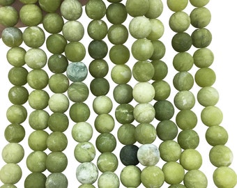 10mm Matte Grüne Jade Perlen, runde Edelstein Perlen, Großhandel Perlen