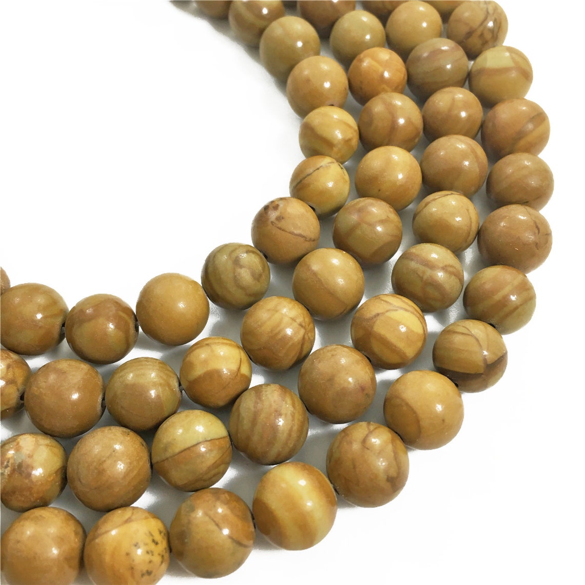10mm Wood Grain Jasper Beads Round Gemstone Beads Wholesale Etsy